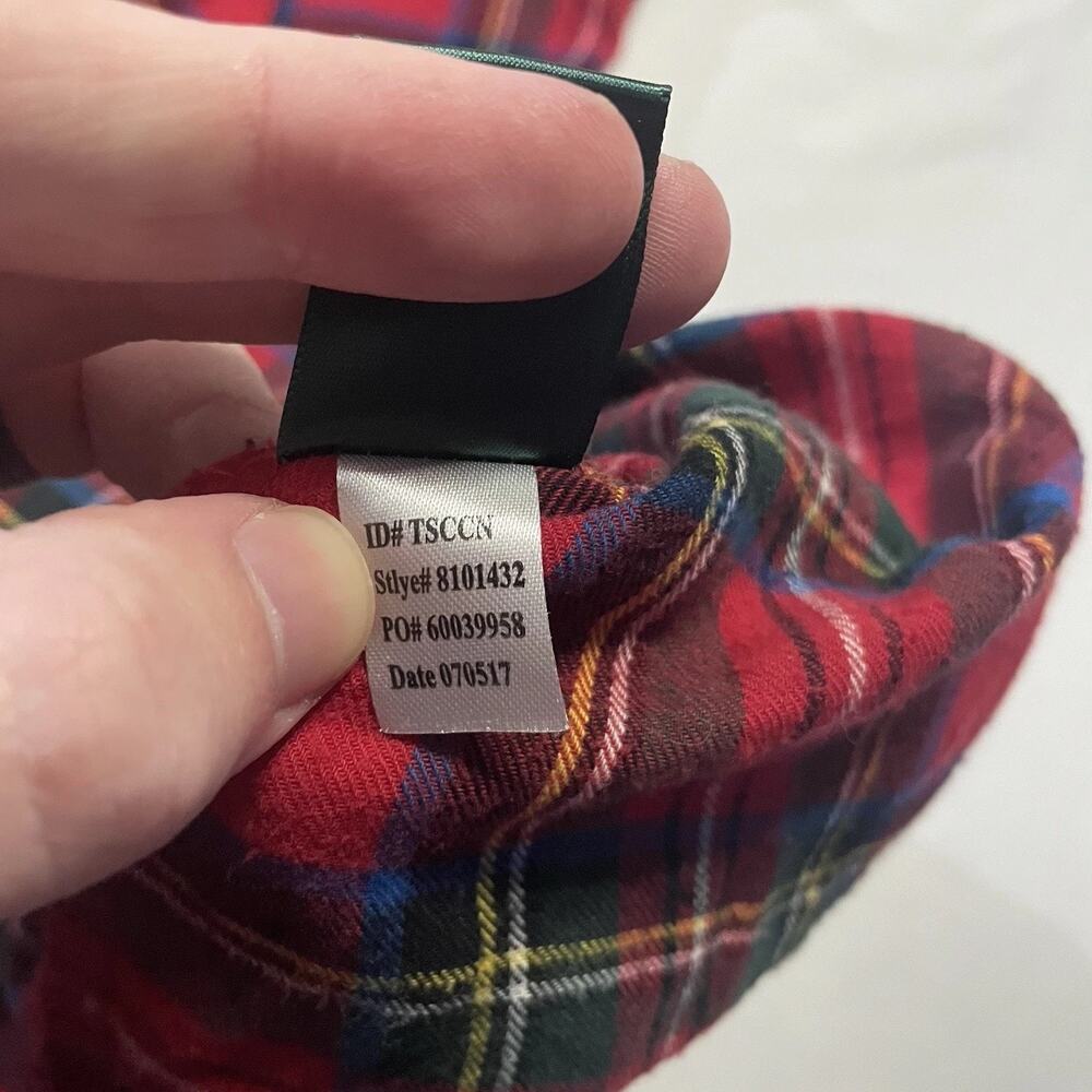 Lauren Ralph Lauren XL Red Plaid Flannel Sleepshirt Long 46" Nightgown Pockets - Picture 6 of 9